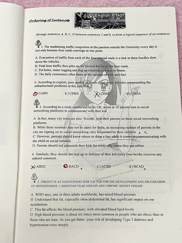 ►ครูพี่แน้ต◄ หนังสือกวดวิชาภาษาอังกฤษครู P’NAT ติวอังกฤษพิชิตทุกข้อสอบ (ปกดาว) ในหนังสือเป็นตะลุยโจทย์ทั้งเล่ม จดครบเกือบทั้งเล่ม จดละเอียด มีโจทย์เข้มข้นหลากหลายแนวที่น่าสนใจ