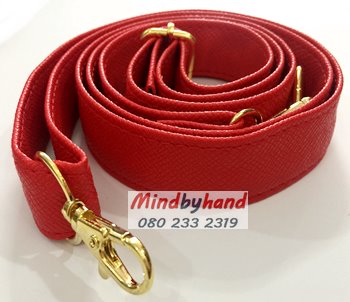 สายกระเป๋าหนัง แบบเลื่อน (ใหญ่) อะไหล่ทอง (กว้าง 1 นิ้ว)