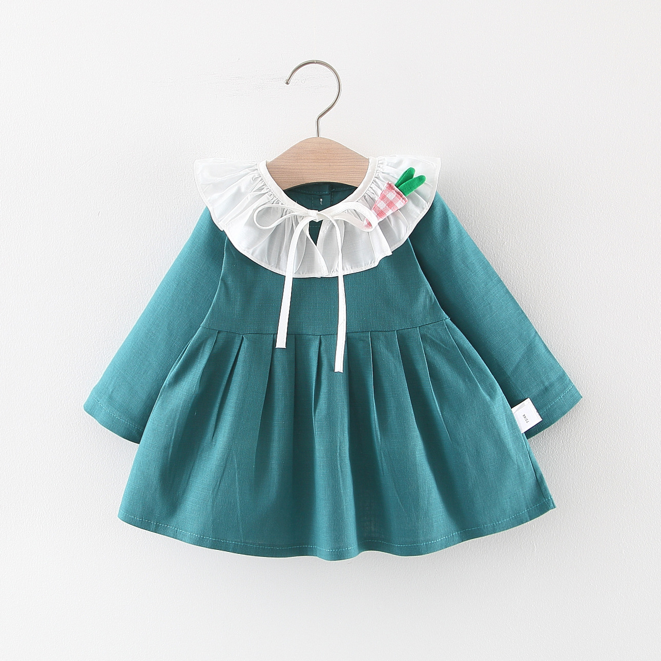 my2165 เดรสแขนยาว size 6-12 จำนวน 4ตัวต่อแพ็ค