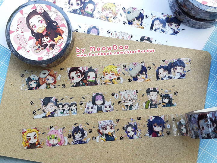 Kimetsu no Yaiba : Lovely Kitty Clear Tape