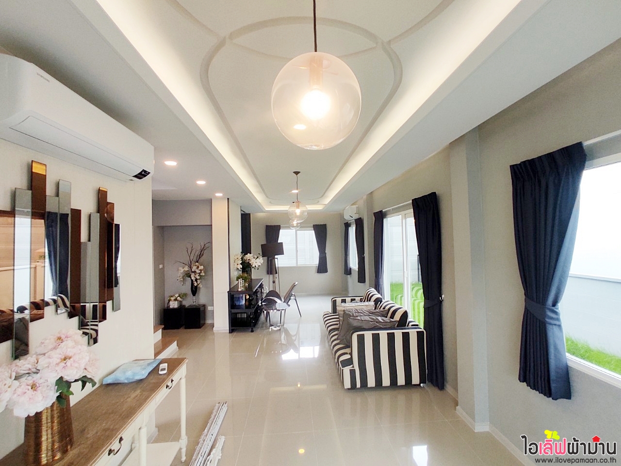 [H512] ผลงานการติดตั้งผ้าม่านจีบทึบ แบบปล่อยลอน และม่านพับผ้าทึบ🏡⛅️ณ โครงการ Centro รังสิตคลอง 4-วงแหวน🚗🏠