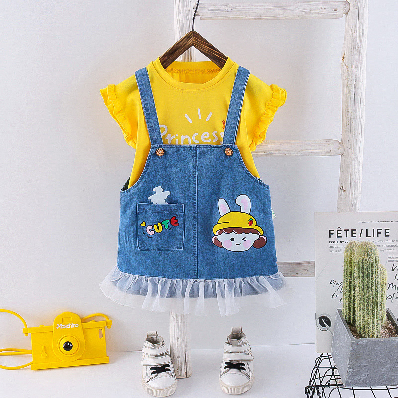ha1535 เสื้อ+กระโปรงเอี๊ยม size 80-120 จำนวน 5 ตัวต่อแพ็ค
