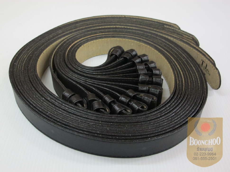 เข็มขัดหนังPUดำ เนตรนารี ยุวกาชาด