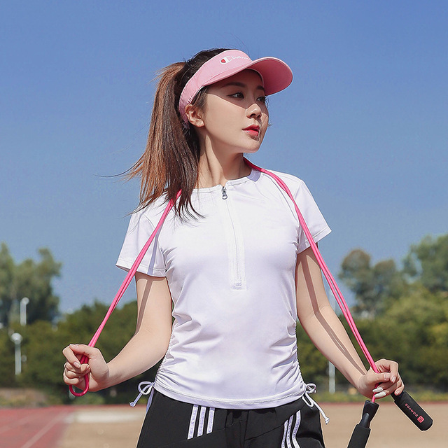 เสื้อยืดกีฬาหญิง สีขาว/สีฟ้า (L,XL,2XL,3XL,4XL) S138