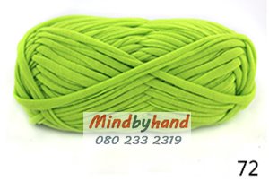 ไหมผ้ายืด (T-Shirt) เกรด A รหัสสี 72 สีเขียวมะนาว
