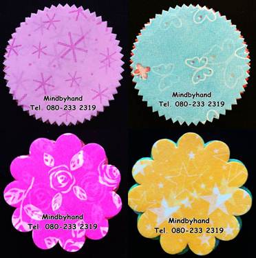 กระดาษพับเหรียญโปรยทาน (ขนาด 9.5 cm.)