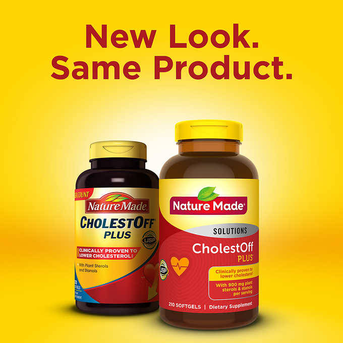 Nature Made: Cholest-Off PLUS ขวด210เม็ด ลดคลอเรสเตอรอล อย่างได้ผลต่อเนื่องกว่า ด้วยอาหารธรรมชาติ Plant STAROL ( Preorder4วัน)