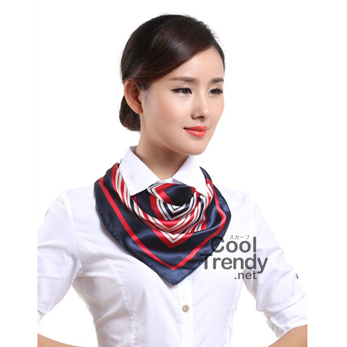 ผ้าพันคอจัตุรัส ผ้าพันคอ uniform รหัส S01 - size 60 x 60 cm