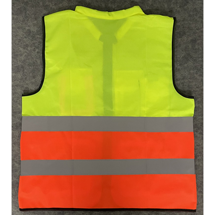 สะท้อนกั๊กสะท้อนแสง ขนาดฟรีไซส์รอบอกประมาณ 46 นิ้วเสื้อผ้ายาว 26.5 นิ้ว มีสีเขียวอ่อน-ดำ,สีส้ม-ดำ,เขียวตองอ่อน-ดำ,สีเขียว-ส้ม,สีเหลือง-ดำ,สีน้ำเงิน-ดำ