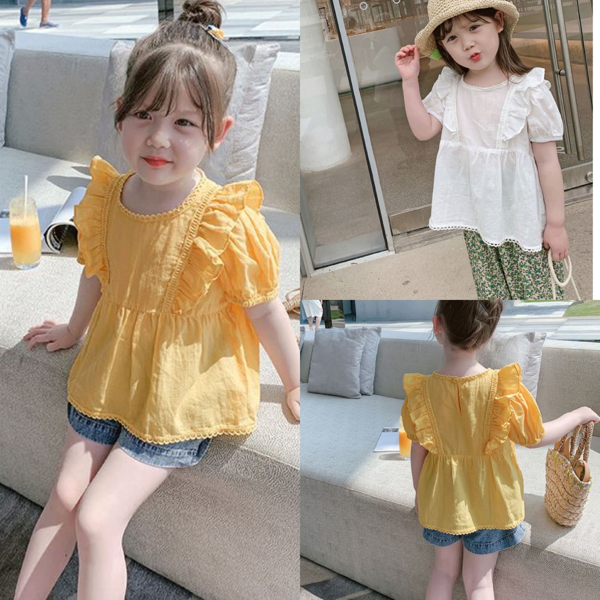 yy52 เสื้อแขนสั้น size 7-15 5 ชุดต่อแพ็ค (เลือกไซส์ได้ ให้ครบแพ็ค)