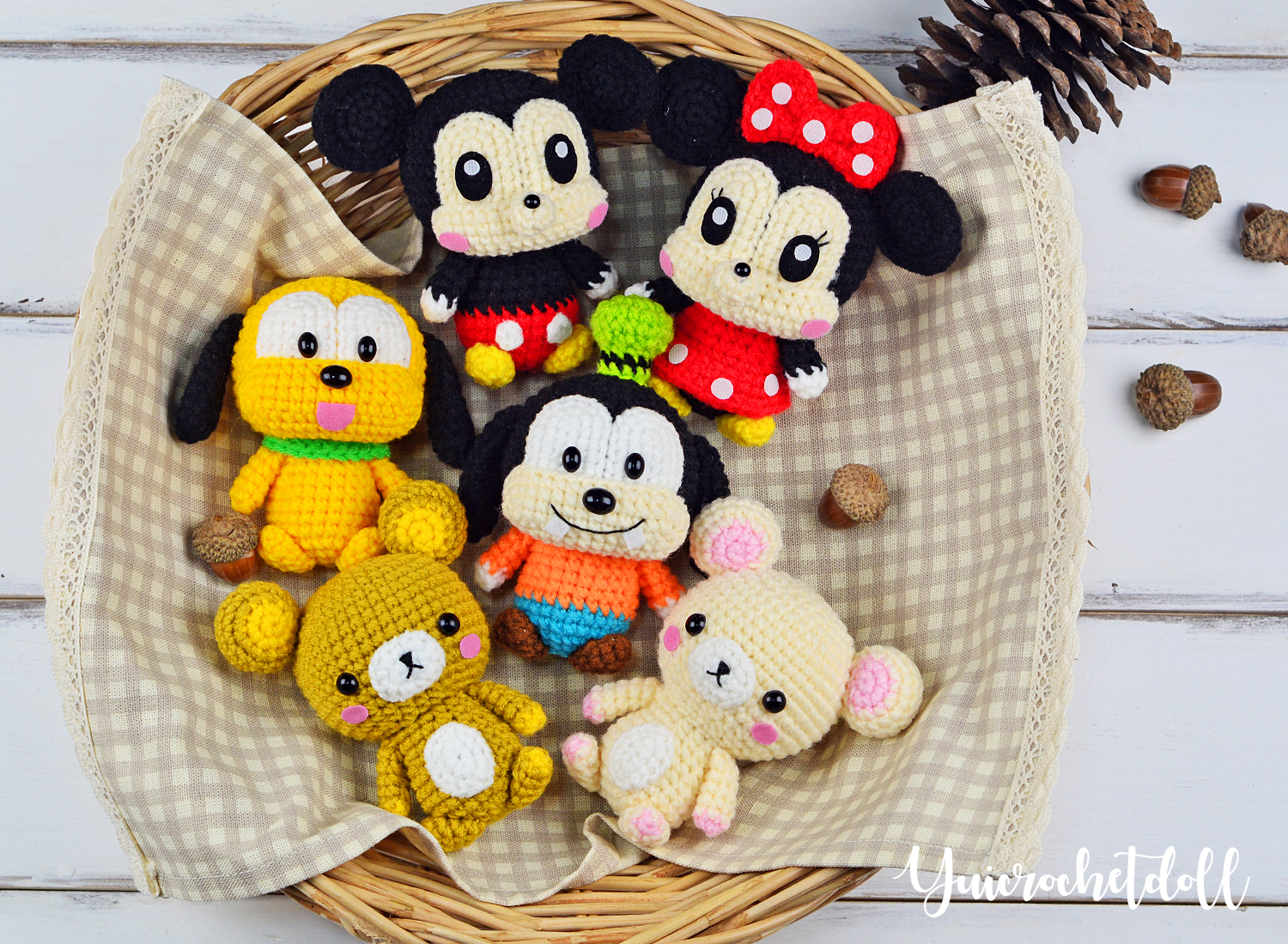 แพทเทิร์นตุ๊กตาโครเชต์ตัวการ์ตูน ชุด 1