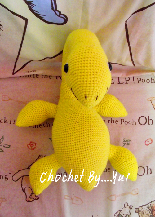 ตุ๊กตาถักไหมพรมไดโนเสาร์อิลาสโม่ซอรัส Dinosaur Elasmosaurus