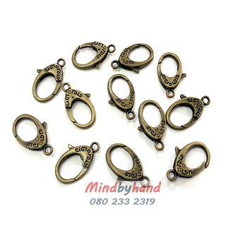 ตะขอก้ามปู สีรมควัน ขนาด 2.5x1.5 cm.