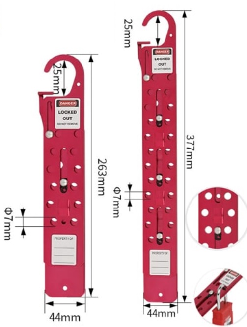 ตัวล็อคร่วมทำจากอลูมิเนียม ผลิตจากอลูมิเนียมกันกระแสไฟฟ้าเหมาะสำหรับงานที่ต้องการล็อคกุญแจแบบกลุ่ม มาตรฐาน OSHA