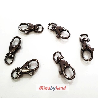 ตะขอก้ามปู สีดำเงา ขนาด 3.8 ซม.