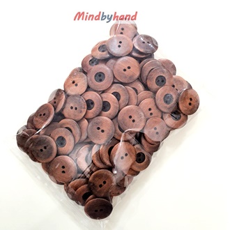 กระดุมไม้ (ขนาด 2.5 / 3 cm. )