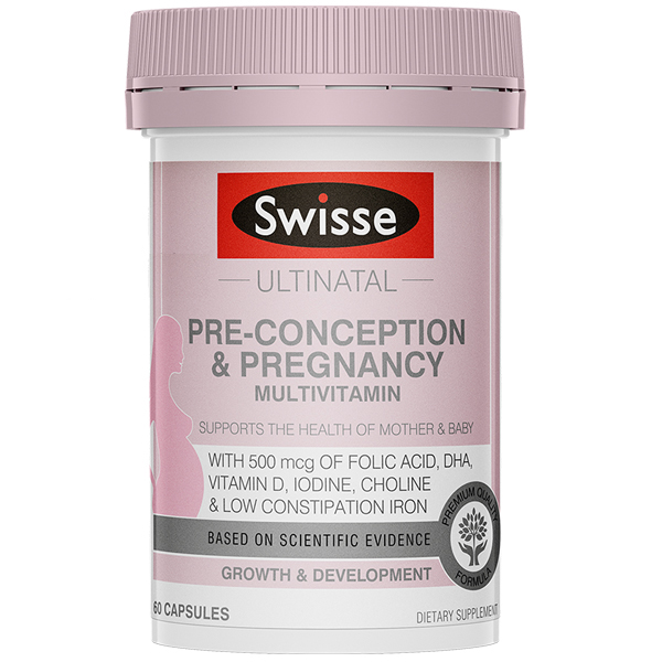 พร้อมส่ง สำหรับผู้ที่เตรียมตั้งครรภ์ สารอาหาร21ชนิด Swisse สูตร Pre-Conception and Pregnancy 60 เม็ด