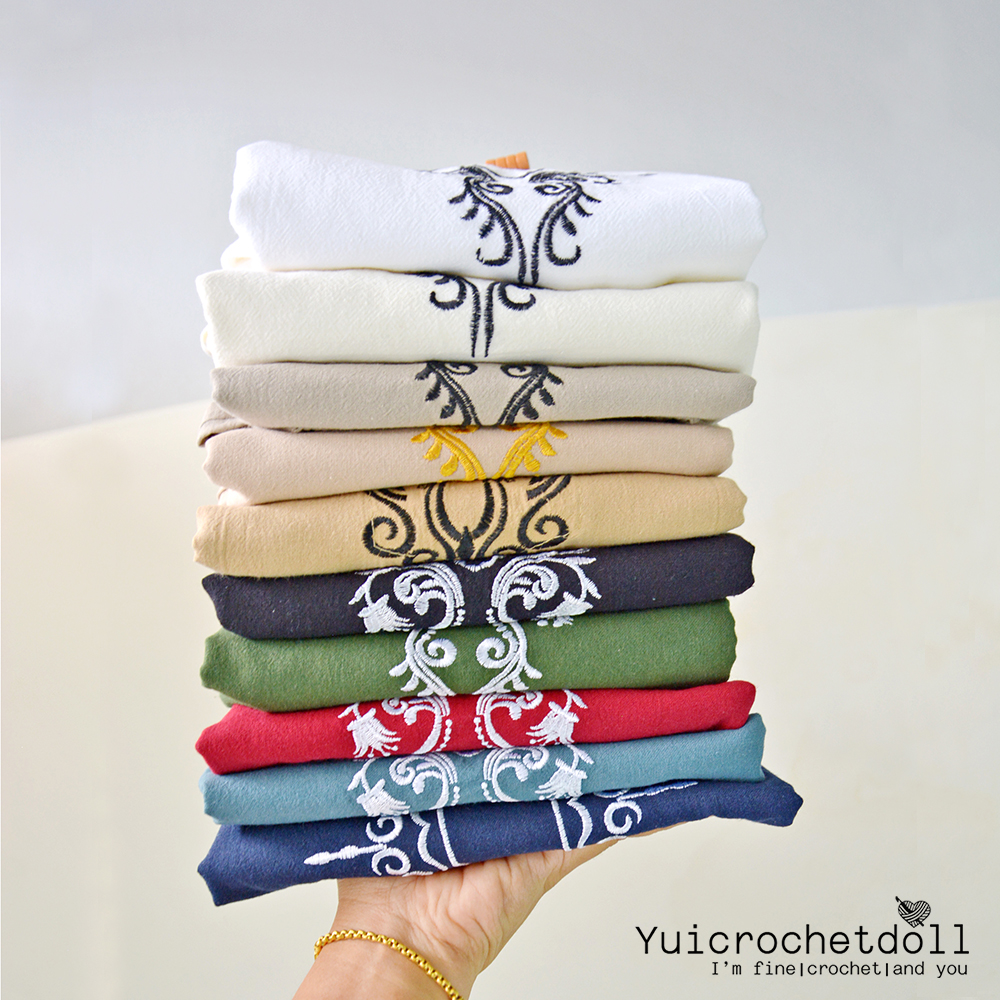 ขออนุญาตปิดการขายค่ะ **เสื้อหม่องวินเทจ (แขนสั้น) เสื้อคอจีนปักลาย สไตล์พื้นเมือง เซต 1