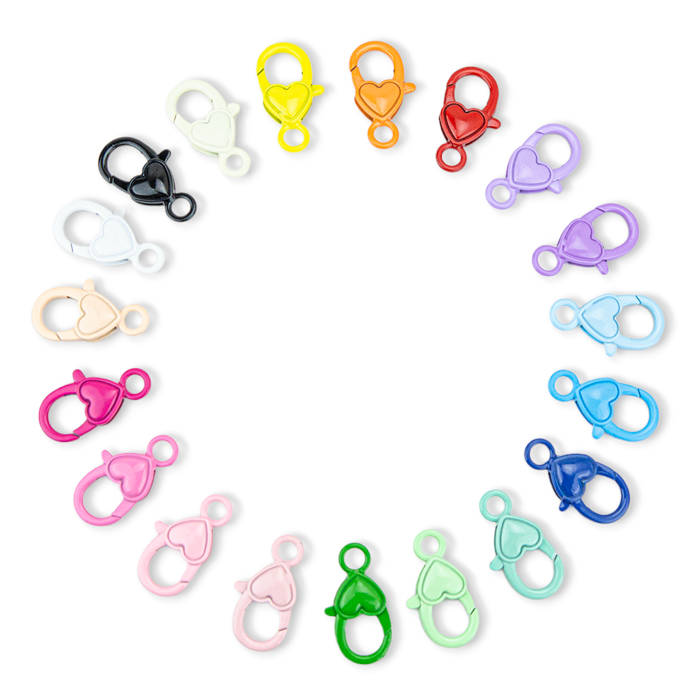 [พร้อมส่งจากไทย] ตะขอก้ามปูหัวใจ ก้ามปูสี ก้ามปูเหล็ก ตะขอก้ามปูหัวใจ ตะขอพวงกุญแจDIY Craft╭♥