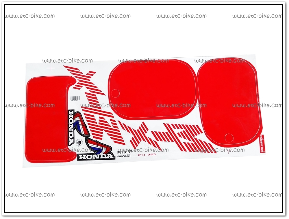 สติ๊กเกอร์ MTX ปี 87 ติดรถสีขาว-แดง