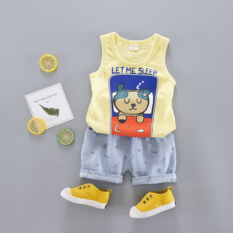 ha306 เสื้อกล้าม+กางเกง size 80-110 4 ตัวต่อแพ็ค