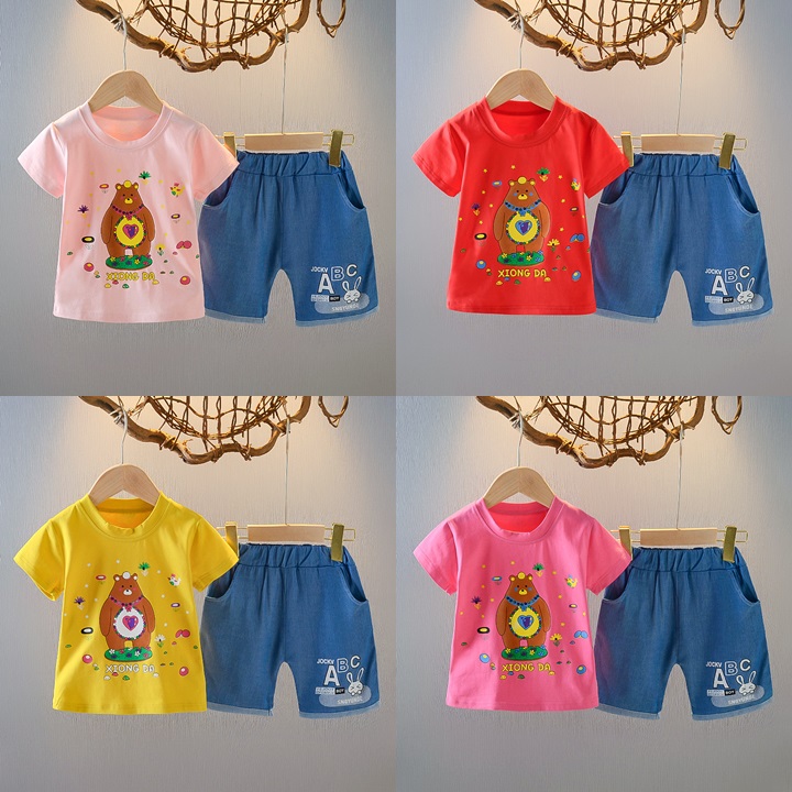 ha1368 เสื้อ+กางเกง size 80-110 จำนวน 4 ตัวต่อแพ็ค
