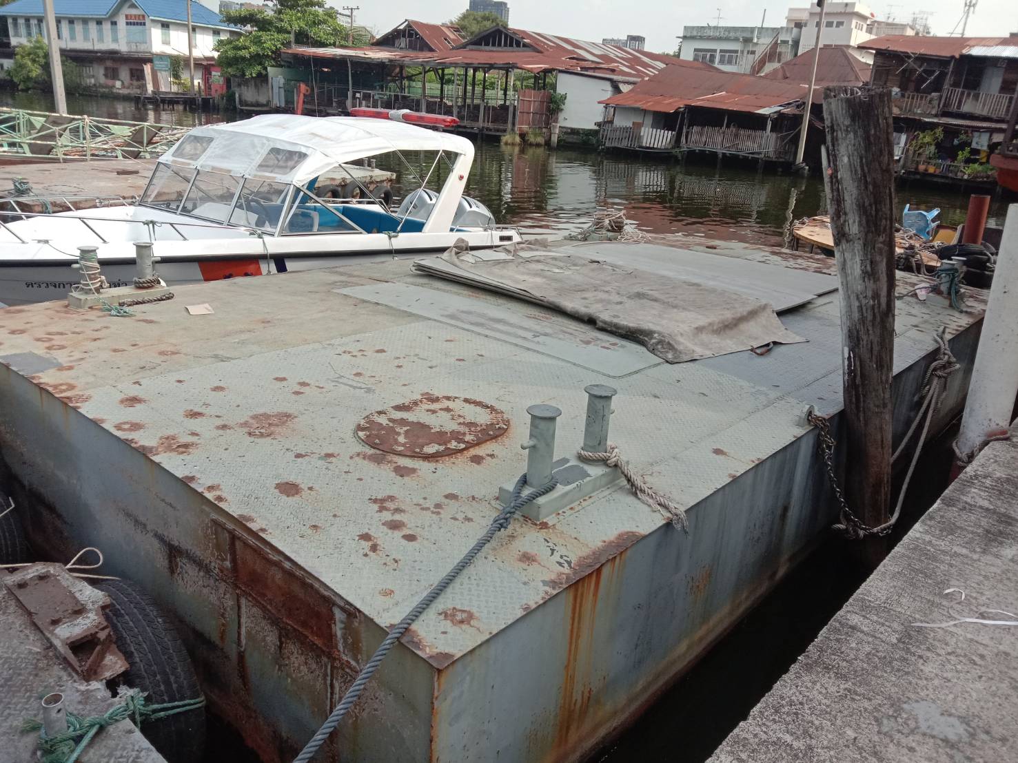 โป๊ะเรือ มือ2 ขนาด 4x7 สำหรับขึ้น-ลงเรือ เทียบเรือ จอดเรือ