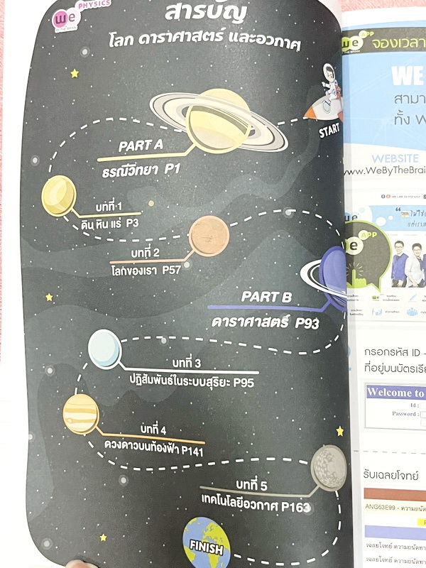 ►วีเบรน◄ หนังสือกวดวิชา We Brain วิทยาศาสตร์ ม.ต้น Earth Astronomy And Space โลกดาราศาสตร์ และอวกาศ สรุปเนื้อหา มีโจทย์ประจำบท หนังสือไม่มีรอยขีดเขียน ไม่มีเฉลย หนังสือพิมพ์สีสวยงาม น่าอ่านมาก