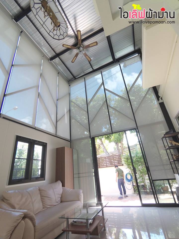 Perfect Place รัตนาธิเบศร์ ห้องต่อเติม กับม่านม้วน สไตล์เก๋ๆ