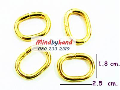 ห่วงวงรี สีทอง ขนาด 2.5 ซม.