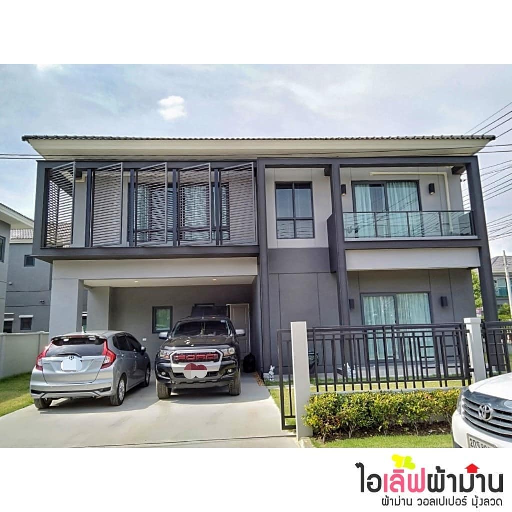 [H467] Centro ราชพฤกษ์-แจ้งวัฒนะ ม่านจีบ ผ้ากันแดด+ผ้าโปร่ง ม่านพับ มู่ลี่ไม้ ตกแต่งเสร็จ