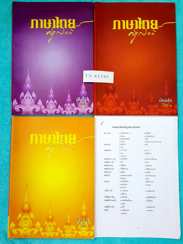 ►ครูลิลลี่◄ TH 42393 ภาษาไทย ม.ต้น เล่ม 1-3 ครบเซ็ท 3 เล่ม + ชีทเฉลยคำพ้องทั้งรูปพ้องทั้งเสียง 1 ชุด