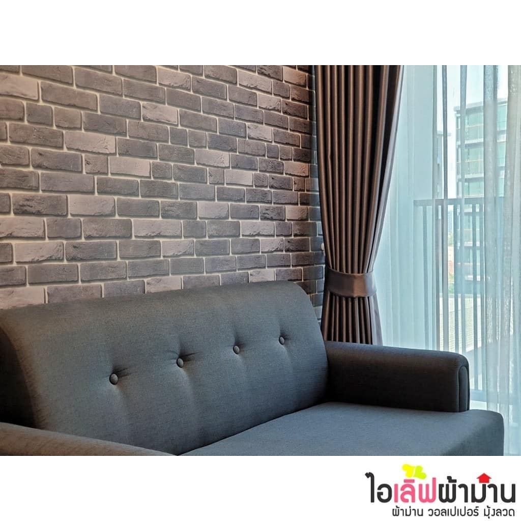 [C223] คอนโด Zelle รัตนาธิเบศร์2 ม่านจีบ ผ้าโปร่ง วอลเปเปอร์ และฟิล์ม