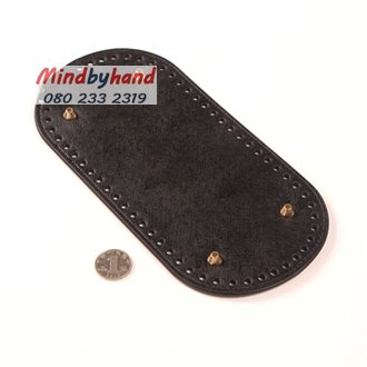 แผ่นหนังรองก้นกระเป๋าสำเร็จรูป ขนาด 12x25 cm. ทรงเหลี่ยม