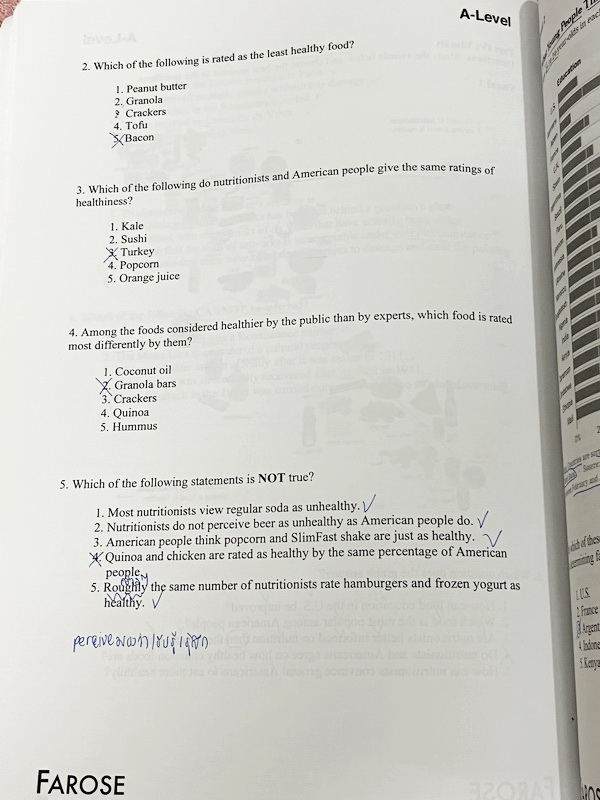 ►หนังสือฟารอส◄ หนังสือกวดวิชาภาษาอังกฤษฟารอส Farose Academy เล่ม A-Level ในหนังสือมีโจทย์เข้มข้นทั้งเล่ม ด้านหลังมี Vocab หมวดต่างๆที่ควรจำ จดครบเกือบทั้งเล่ม จดละเอียด
