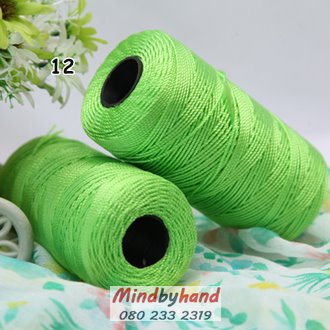 เชือกเอ็นนิ่ม ขนาด 1.5 มิล รหัสสี 12 Fluorescent green