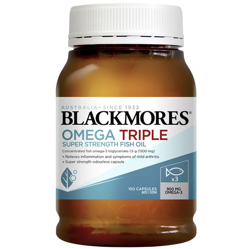 พร้อมส่งฟรี น้ำมันปลา โอเมก้า3 Blackmores Omega 3 Triple Concentrated Fish Oil