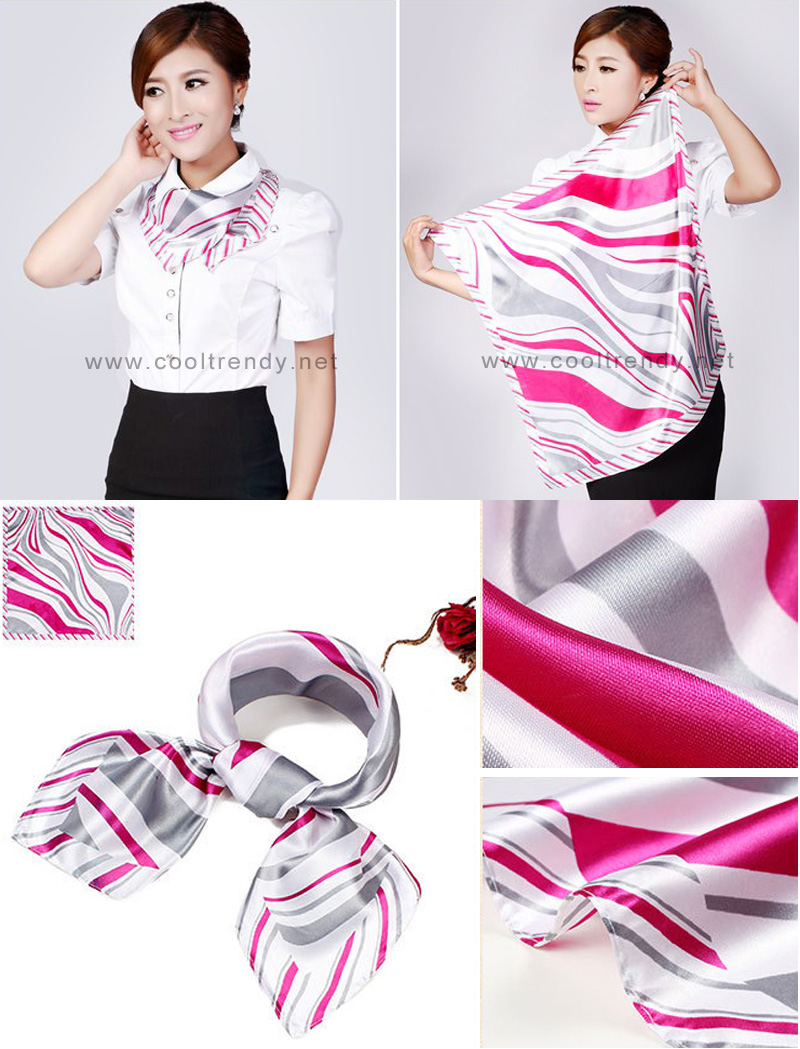 ผ้าพันคอจัตุรัส ผ้าพันคอ uniform รหัส S32 - size 60 x 60 cm