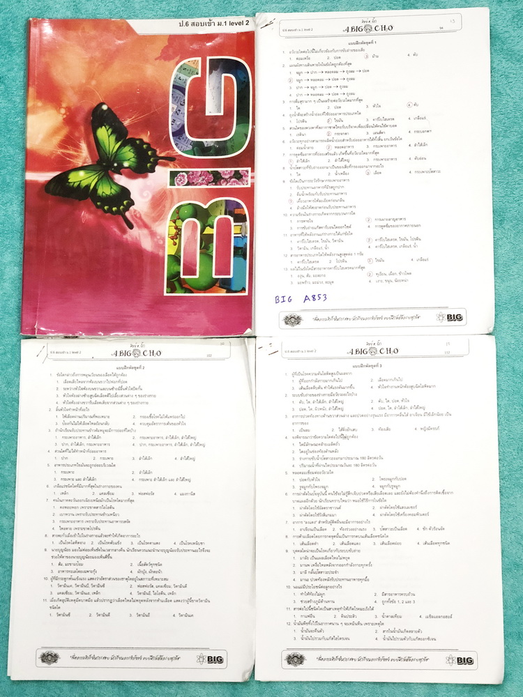 ►อ.บิ๊ก◄ BIG A853 หนังสือเรียนพิเศษ ป.6 สอบเข้า ม.1 Level 2 วิชาวิทยาศาสตร์ + ชีทในคอร์สเรียน ในหนังสือเข้าเรียนครบทุกครั้ง ในส่วนของเนื้อหามีจดครบ จดละเอียด แบบฝึกหัดมีจดเฉลยครบเกือบทั้งเล่ม ด้านหลังมีเฉลยของอาจารย์ หนังสือเล่มหนาใหญ่ มีชีทในคอร์สเรียนต่