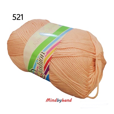 ไหมพรม คอตตอลมายด์ รหัสสี 521 สีส้มโอรส