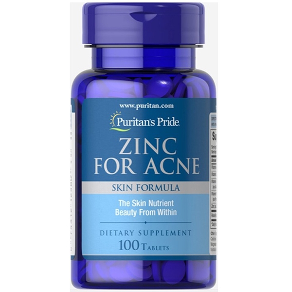 พร้อมส่ง ผิวมีปัญหา สิวอุดตัน Puritan's Pride Zinc for Acne 50 mg