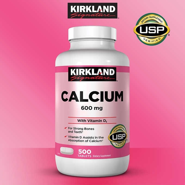พร้อมส่ง วิตามินแคลเซี่ยม Kirkland Signature Calcium 600 mg + D3 500เม็ด