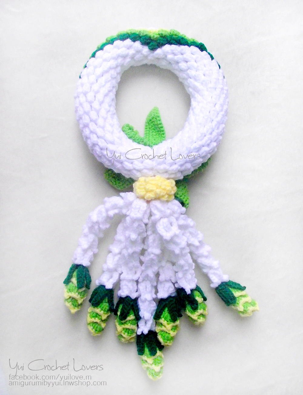 พวงมาลัยดอกแคทรียาไหมพรม ไซส์ L