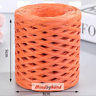 ไหมราเฟียร์ (Raffia yarn) สีส้ม