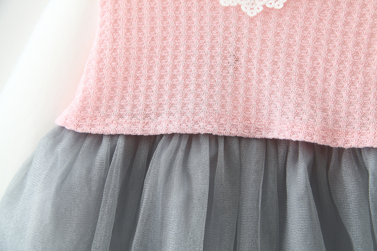my2177 เดรสแขนยาว size 6-12 จำนวน 4ตัวต่อแพ็ค