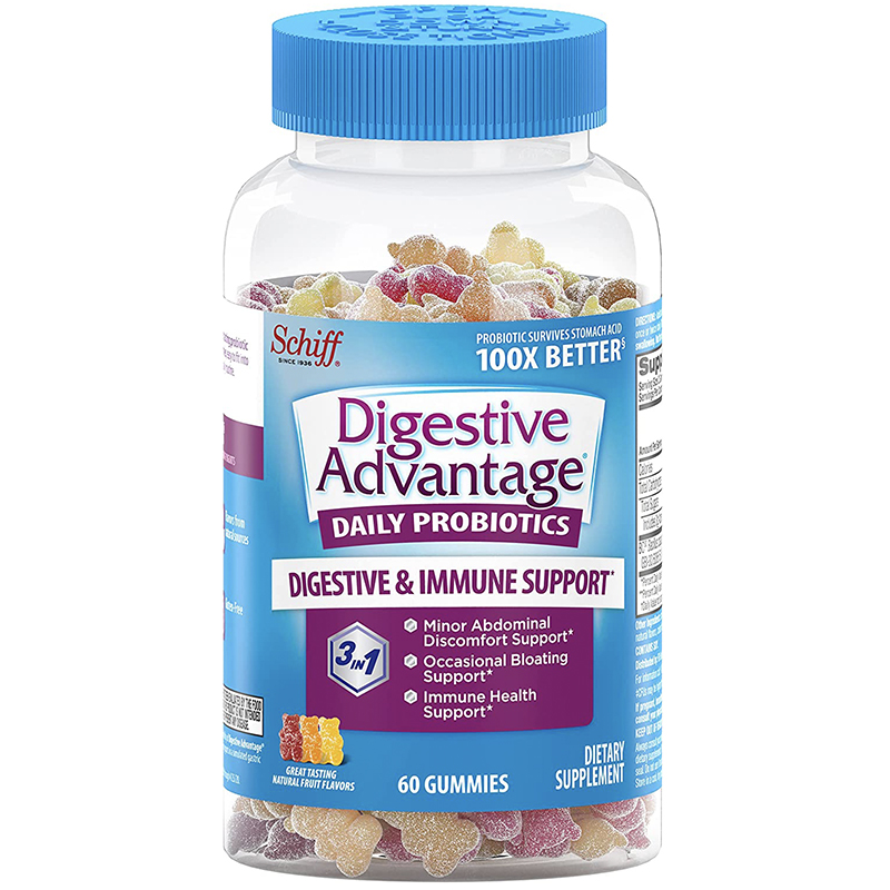 พร้อมส่งฟรี โพรไบโอติค รสผลไม้รวม Schiff Digestive Advantage® Probiotic Gummies Natural Fruit