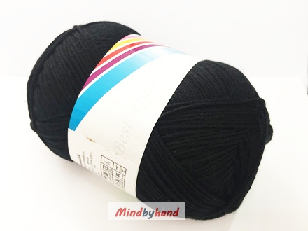 ไหมพรม คอตตอลมายด์ รหัสสี 580 สีดำ