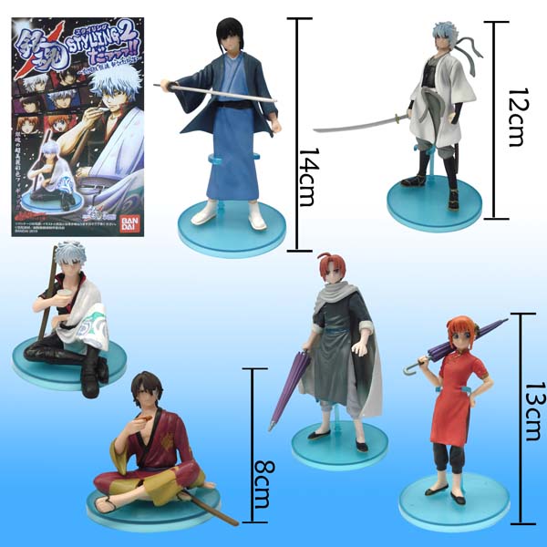 โมเดลกินทามะ ฐานกลมฟ้า 6 ตัว ชุด2