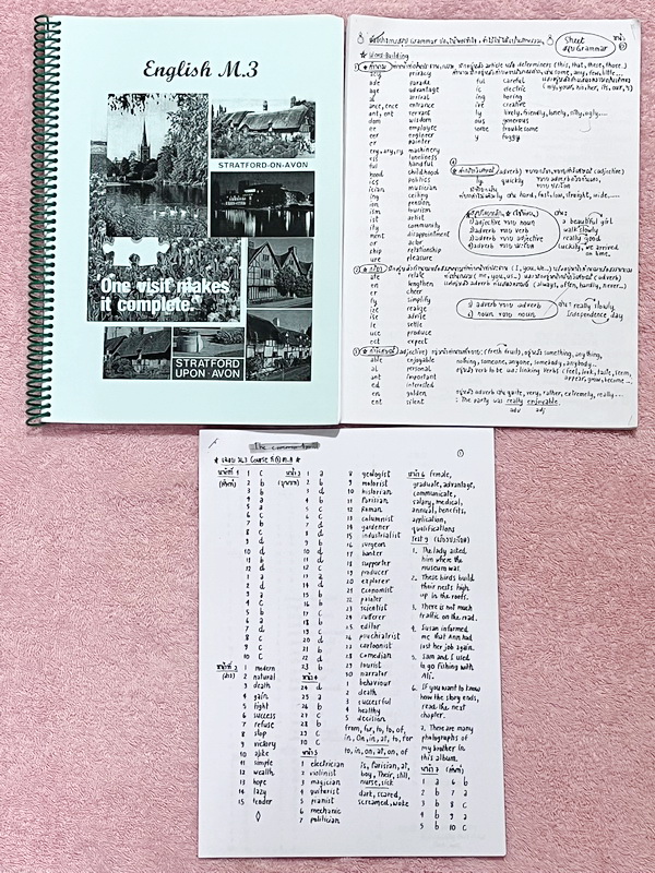►อ.ถ้วย◄ หนังสือเรียนภาษาอังกฤษครูพี่ถ้วย คอร์ส ม.3 สอบเข้าเตรียมอุดม + ชีทเฉลย + ชีทสรุปแกรมม่า ในหนังสือมีโจทย์เยอะมาก มีจดเล็กน้อย และมีชีทเฉลยให้ต่างหาก // ในชีทมีตัวอย่างการสรุป Grammar ย่อๆให้พอเข้าใจแบบภาพรวม ควรจำไว้ให้ได้ อาจารย์แบ่งสรุปแกรมม่าที
