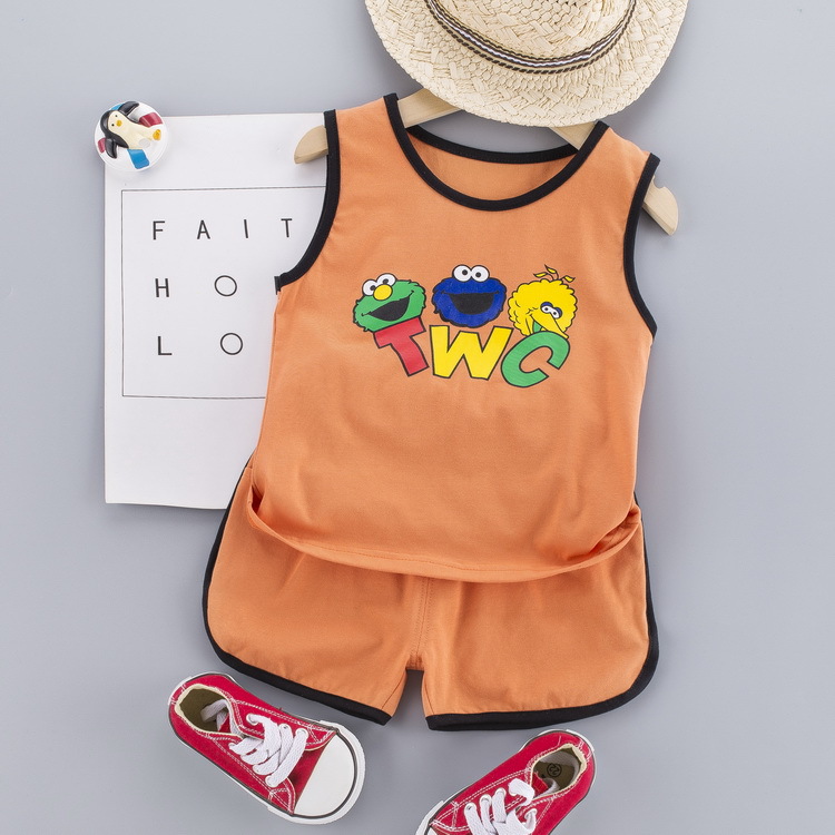 ha1608 เสื้อกล้าม+กางเกง size 80-110 จำนวน 4 ตัวต่อแพ็ค